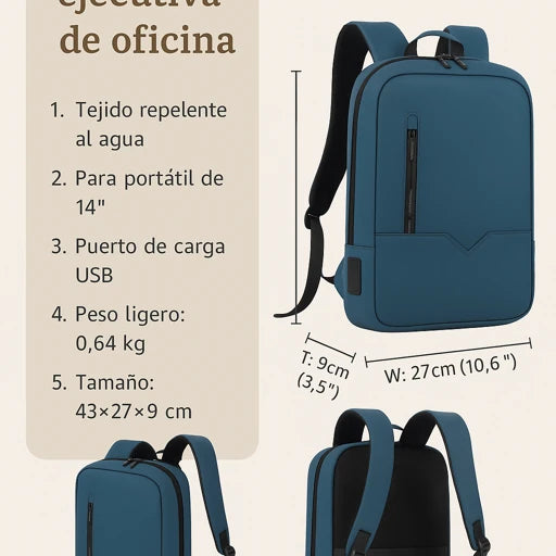 Mochila Business Heroic Knight – Slim, Impermeable y Moderna