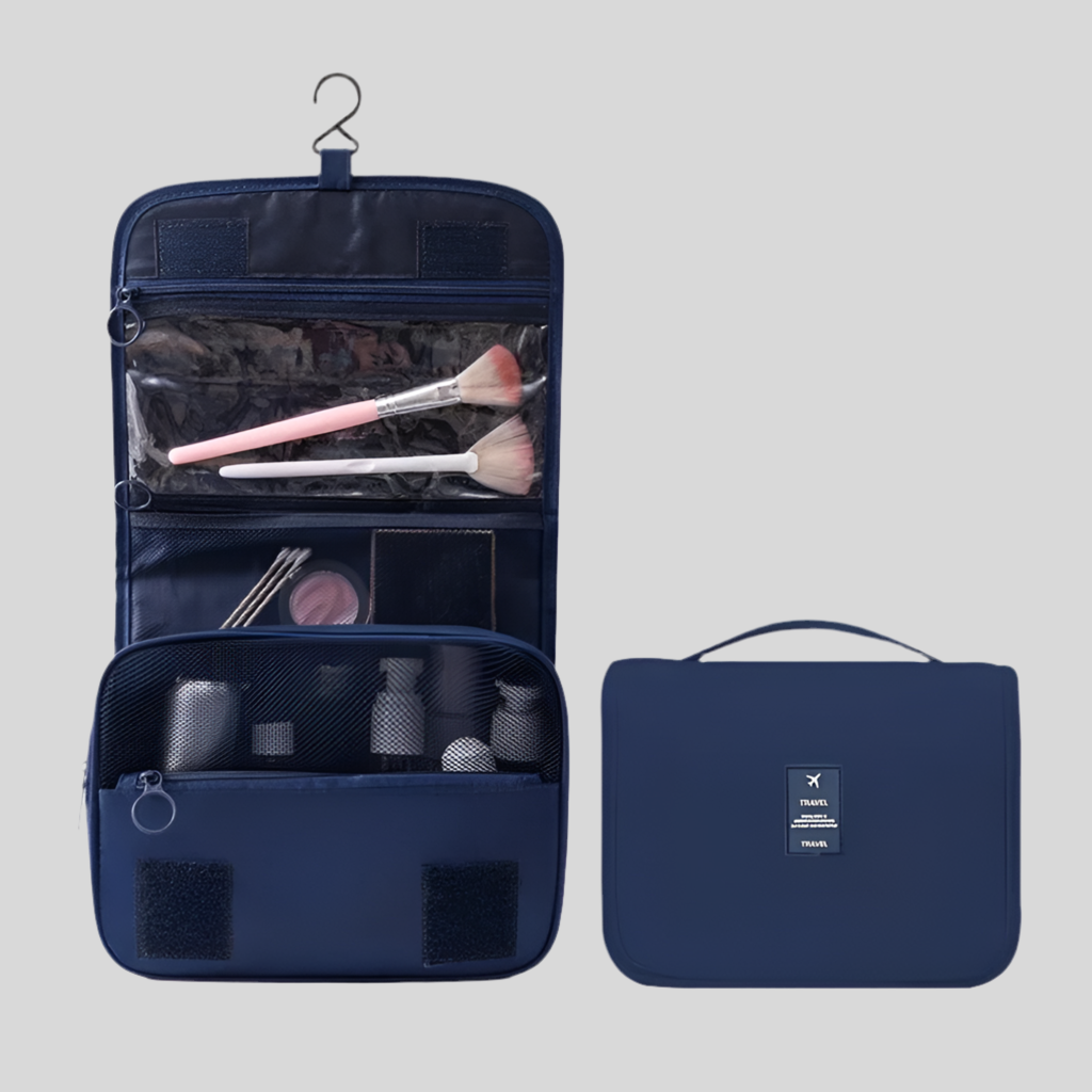 Neceser de Viaje Impermeable con Gancho | Organizador de Maquillaje y Artículos de Aseo