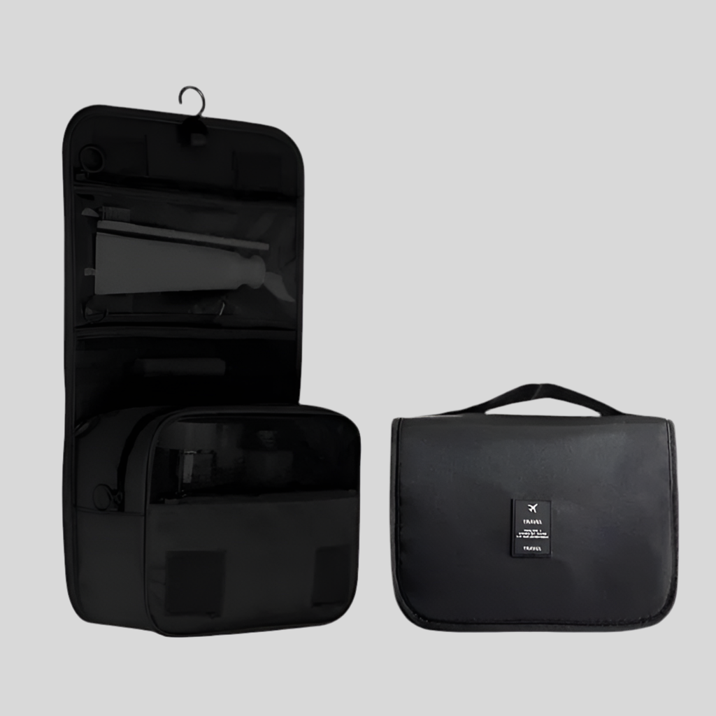 Neceser de Viaje Impermeable con Gancho | Organizador de Maquillaje y Artículos de Aseo