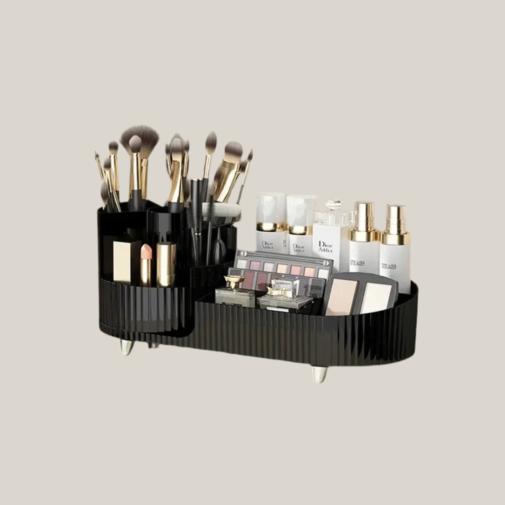Organizador de Maquillaje 360° Giratorio – Caja 2 en 1 Grande