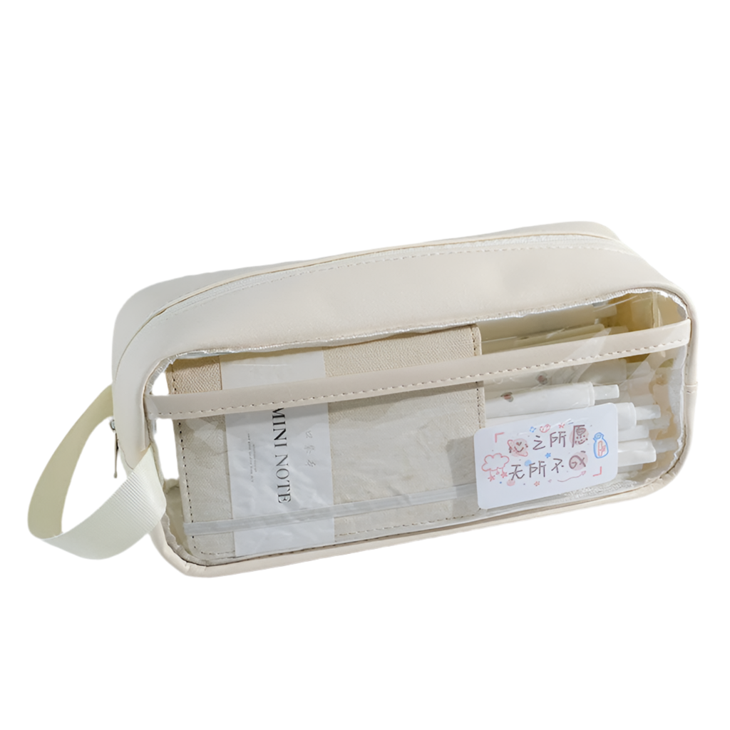 Estuche Transparente Grande – Estilo Kawaii Coreano PVC