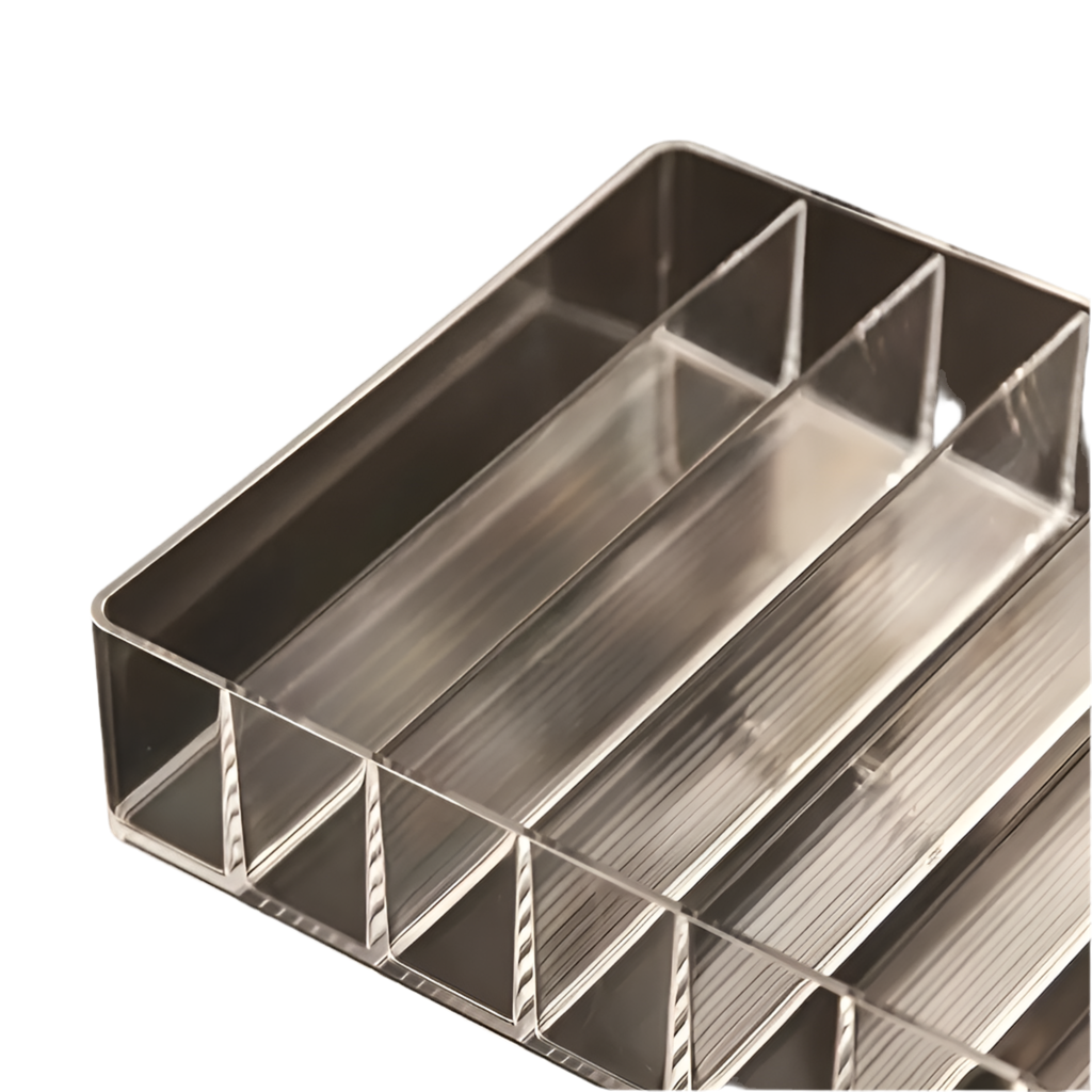 Organizador de Maquillaje Acrílico – Transparente y Elegante