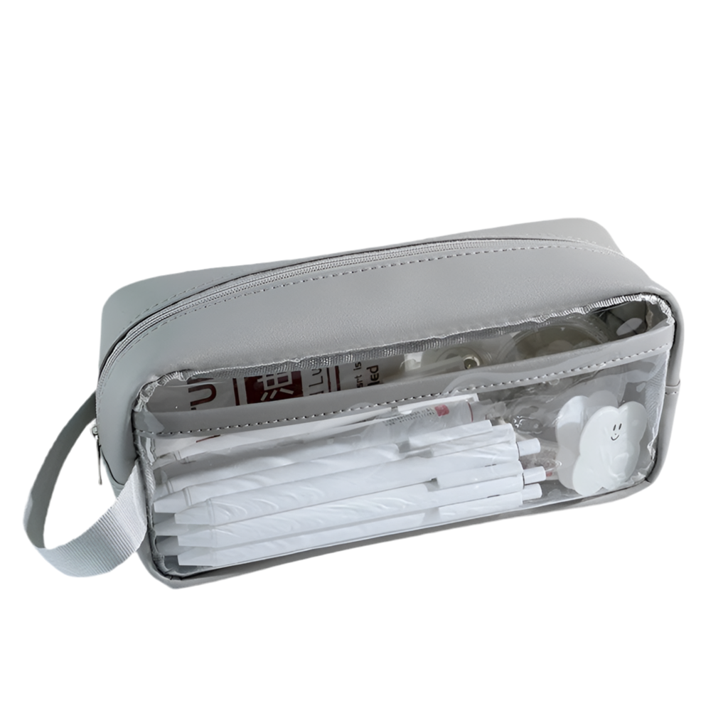 Estuche Transparente Grande – Estilo Kawaii Coreano PVC