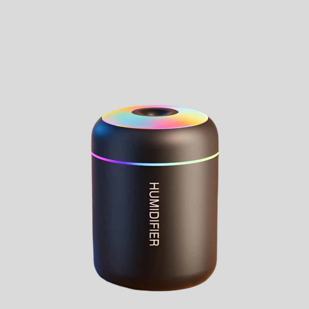 Humidificador Mini con Difusor de Aroma y Luz LED – Aromaterapia, Purificador de Aire y Vapor Frío