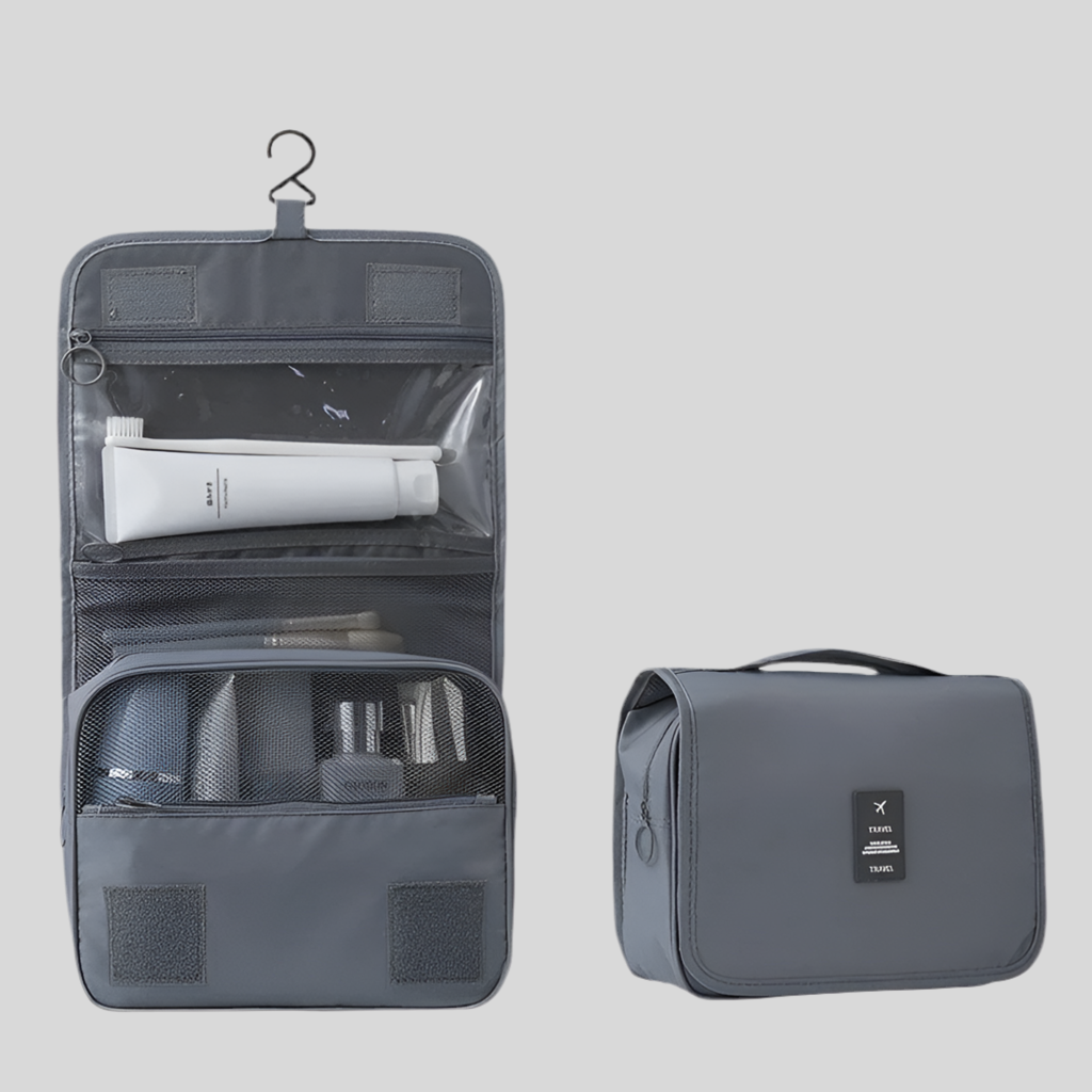 Neceser de Viaje Impermeable con Gancho | Organizador de Maquillaje y Artículos de Aseo