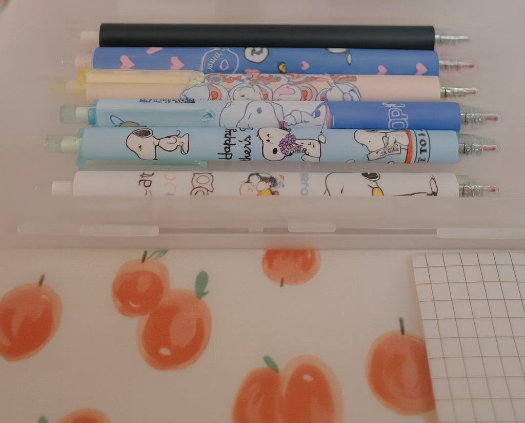 Set de 6 Bolígrafos Snoopy – Escritura Suave con Estilo Kawaii