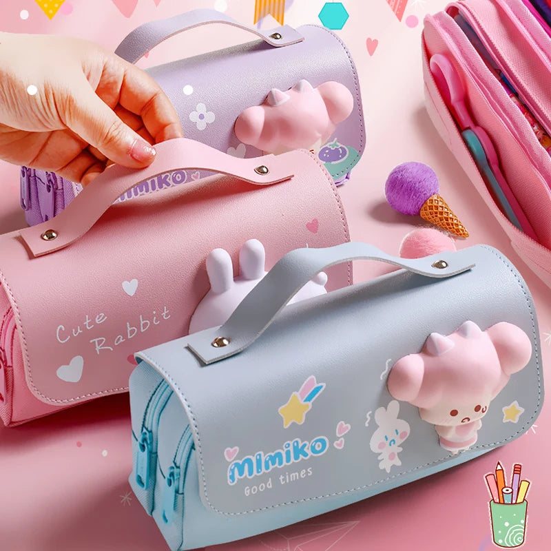 Estuche 3D Kawaii Antiestrés – Organizador Escolar Impermeable