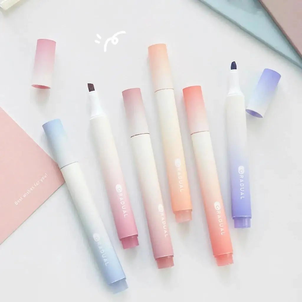 Set de 4 Rotuladores Pastel Kawaii - Colores Suaves y Bonitos