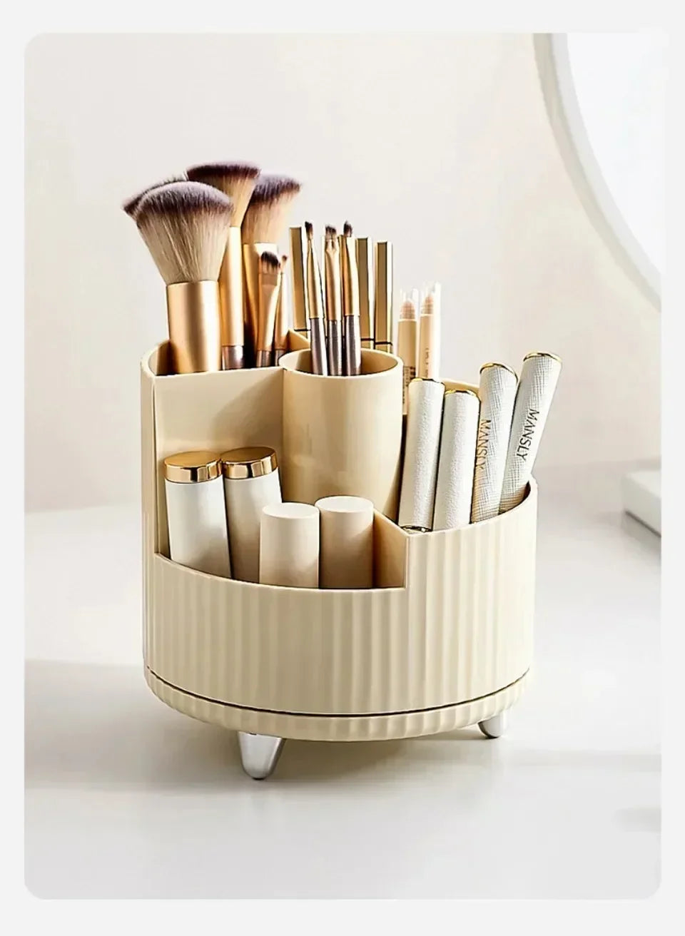 Organizador de Maquillaje 360° Giratorio – Caja 2 en 1 Grande