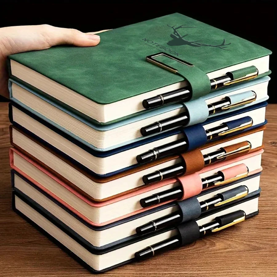 Cuaderno A5 con Tapa de Piel – Retro, Elegante y Personalizable