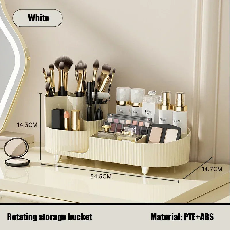 Organizador de Maquillaje 360° Giratorio – Caja 2 en 1 Grande