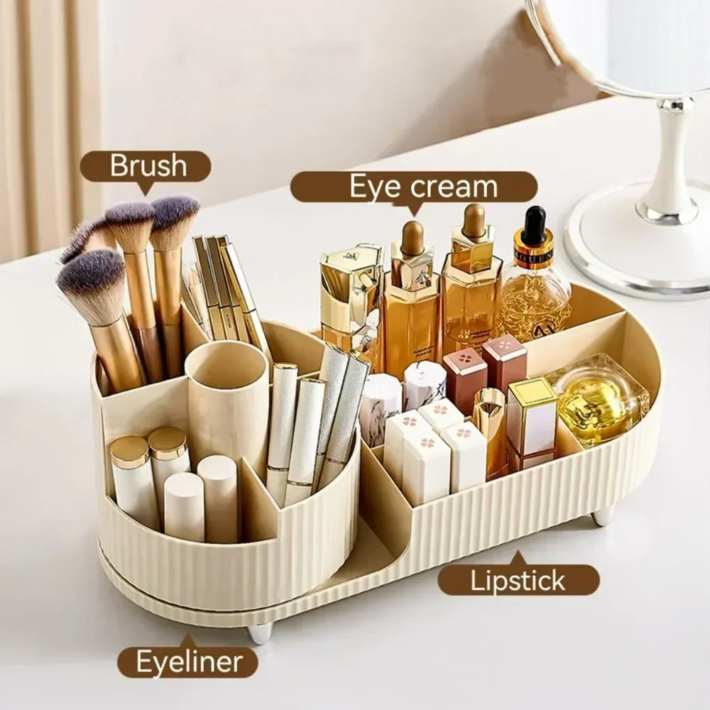 Organizador de Maquillaje 360° Giratorio – Caja 2 en 1 Grande