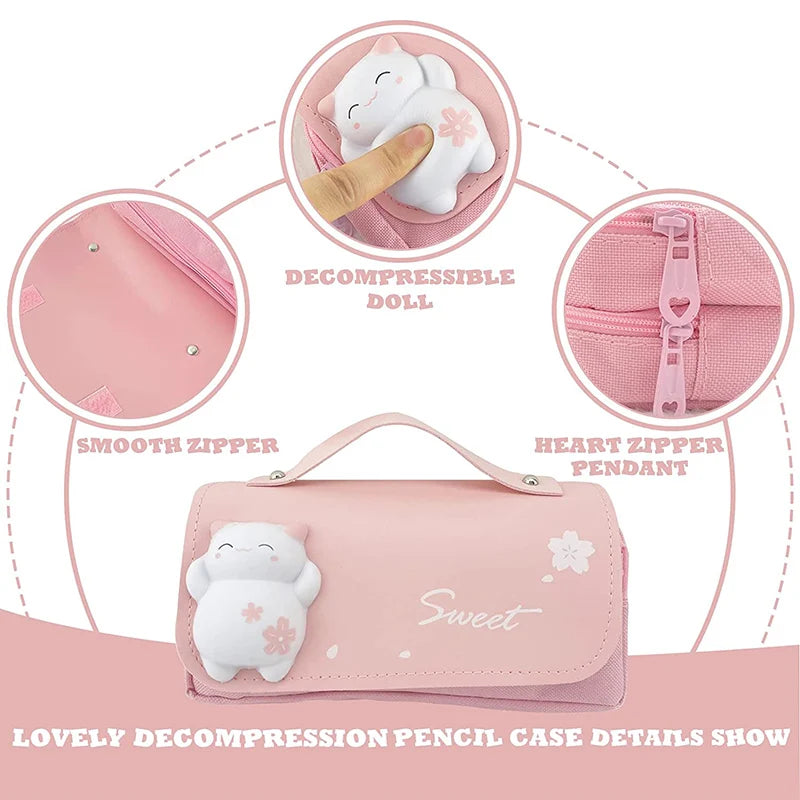 Estuche 3D Kawaii Antiestrés – Organizador Escolar Impermeable