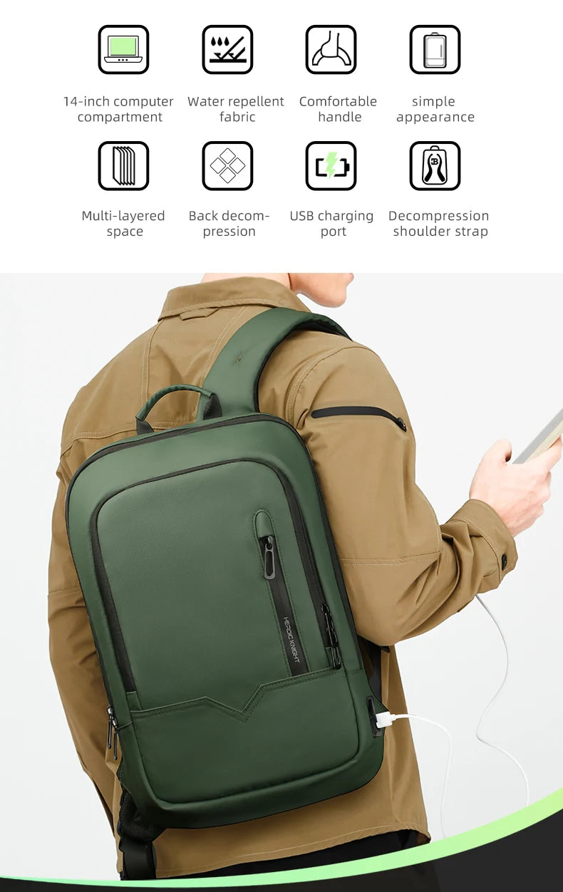 Mochila Business Heroic Knight – Slim, Impermeable y Moderna