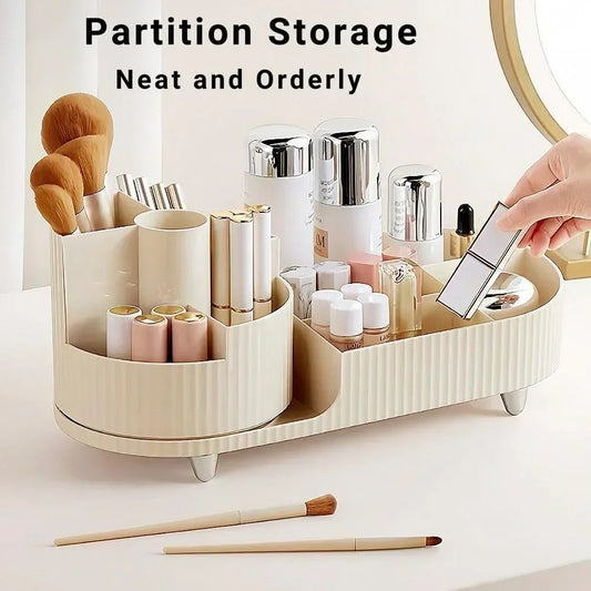 Organizador de Maquillaje 360° Giratorio – Caja 2 en 1 Grande