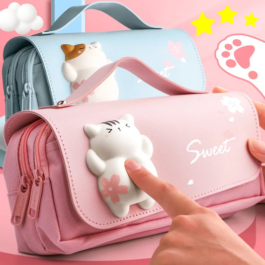Estuche 3D Kawaii Antiestrés – Organizador Escolar Impermeable