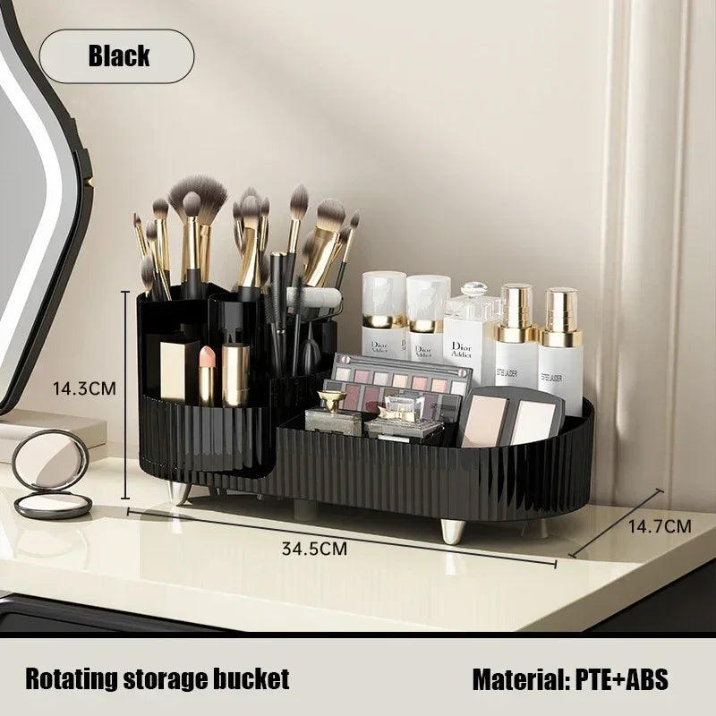 Organizador de Maquillaje 360° Giratorio – Caja 2 en 1 Grande