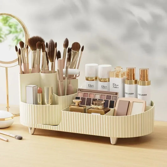 Organizador de Maquillaje 360° Giratorio – Caja 2 en 1 Grande