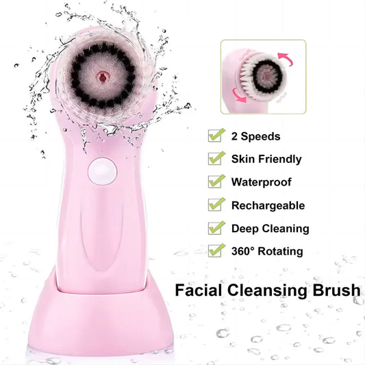 Cepillo Facial Sónico Eléctrico 3 en 1 – Limpieza Profunda