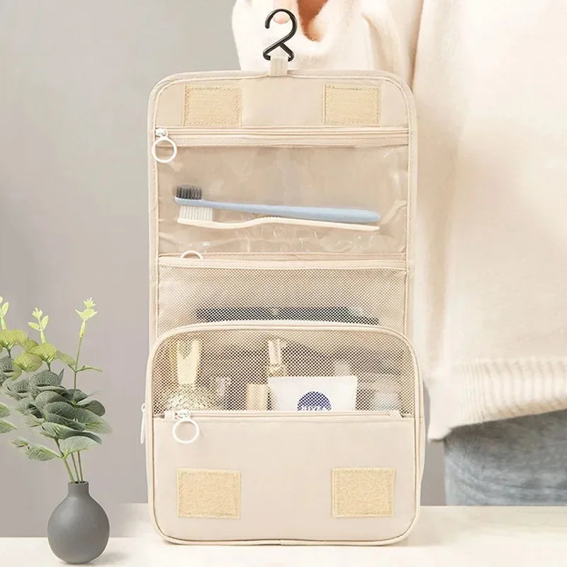 Neceser de Viaje Impermeable con Gancho | Organizador de Maquillaje y Artículos de Aseo